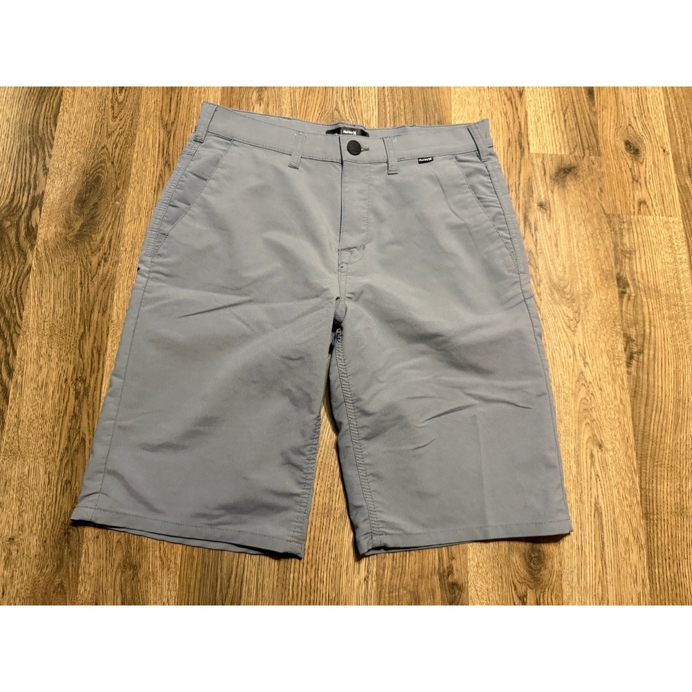 Hurley Shorts Youth Boys Size 18 Grey Chino Shorts Casual Pockets